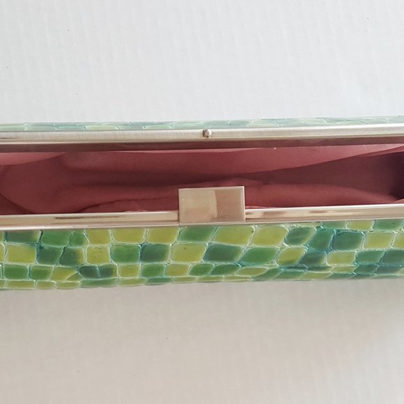 SABINA LEATHER Clutch Purse Pebbled 12\